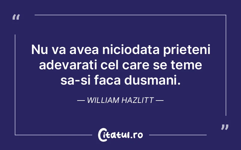 Citat William Hazlitt - citate prietenie