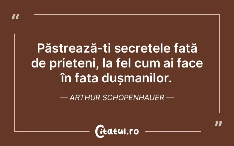 Citat Arthur Schopenhauer - citate prietenie