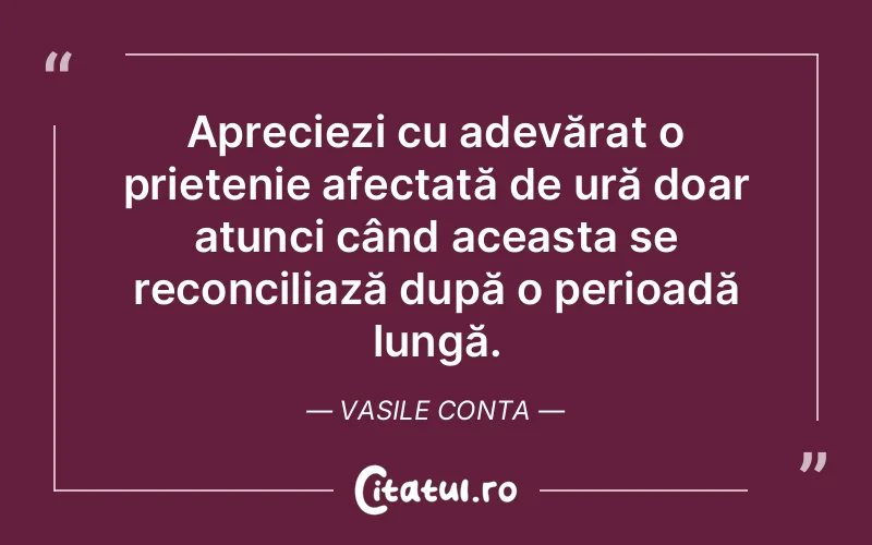 Citat Vasile Conta - citate prietenie