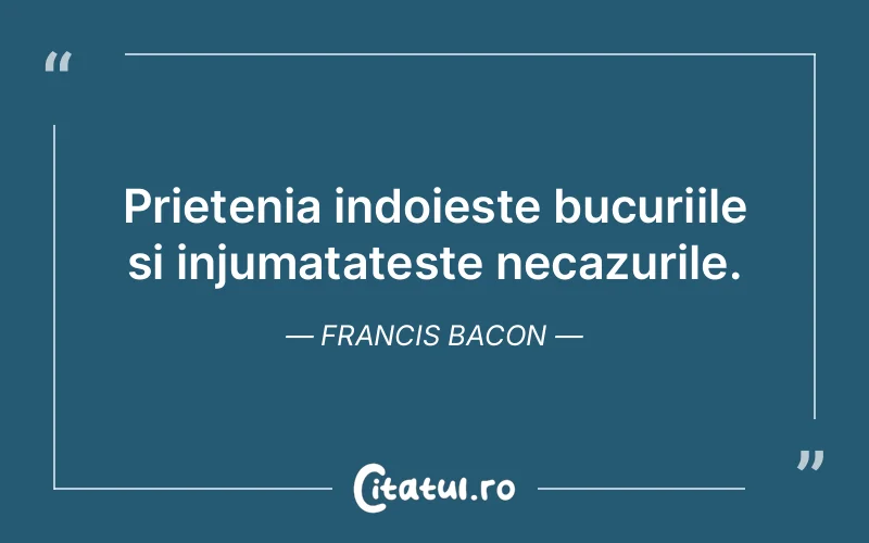 Citat Francis Bacon - citate prietenie