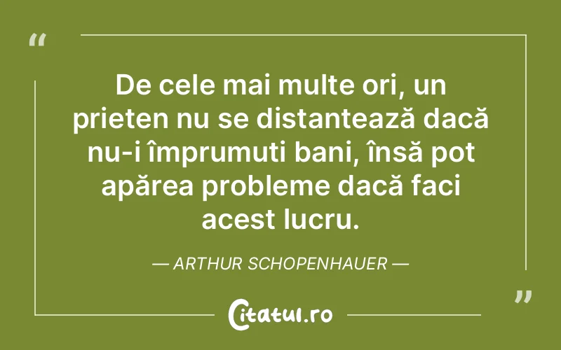 Citat Arthur Schopenhauer - citate prietenie