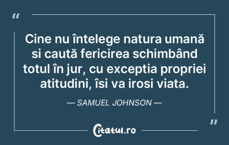 Cine nu înțelege natura umană și cau...