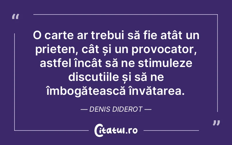 Citat Denis Diderot - citate prietenie