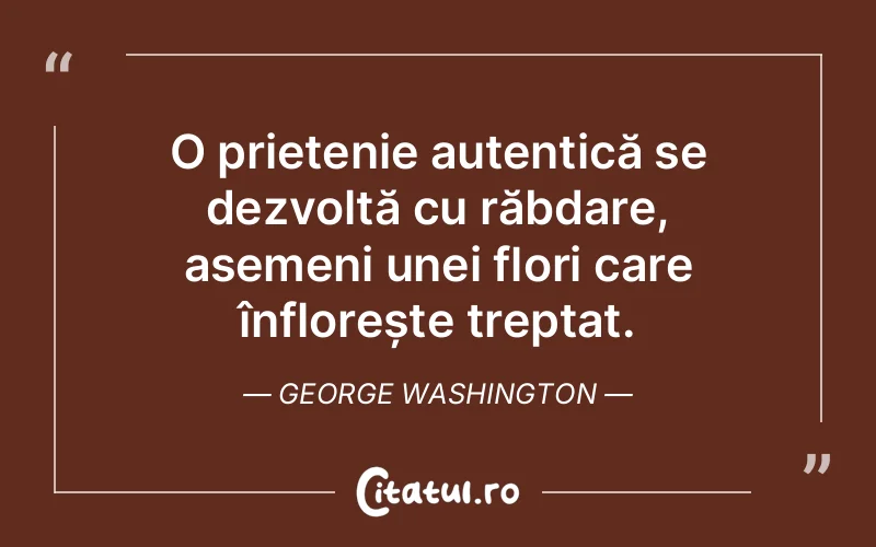 Citat George Washington - citate prietenie