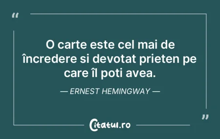 O carte rămâne întotdeauna un tovară...