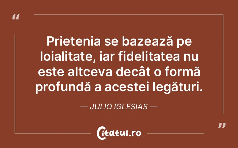 Citat Julio Iglesias - citate prietenie