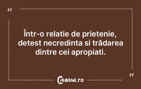 Prietenia autentică se întemeiază exc...