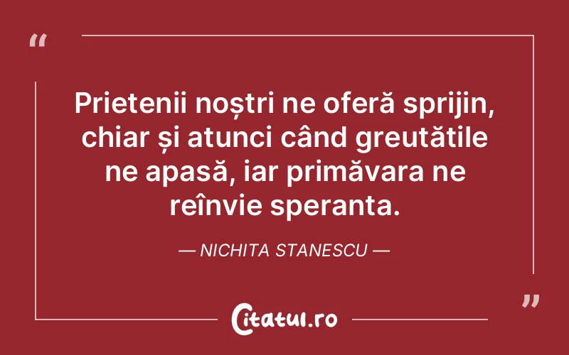 Citat Nichita Stanescu - citate prietenie