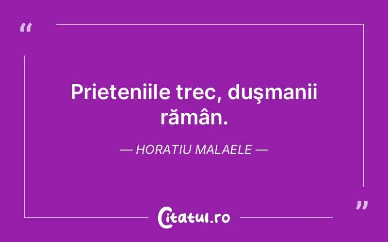 Citat Horatiu Malaele - citate prietenie