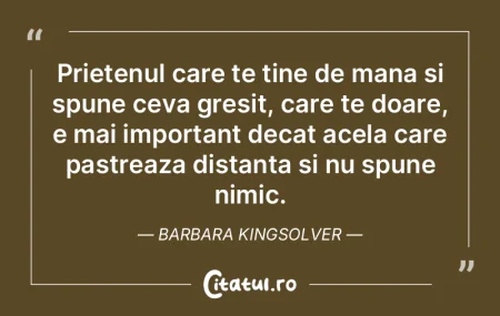 Prietenul care te tine de mana si spune ...