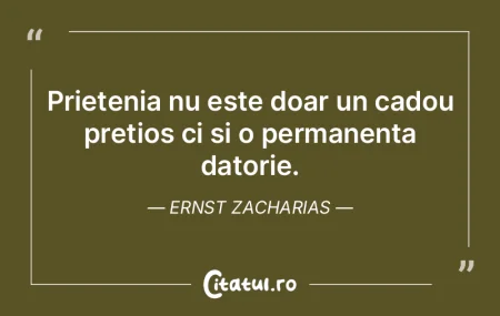 Prietenia nu este doar un cadou pretios ...