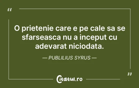 O prietenie care e pe cale sa se sfarsea...