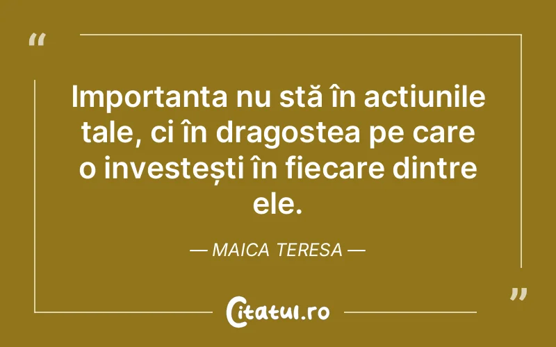 Citat Maica Teresa - citate prietenie