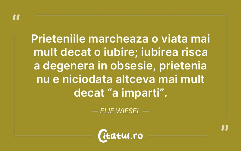 Citat Elie Wiesel - citate prietenie