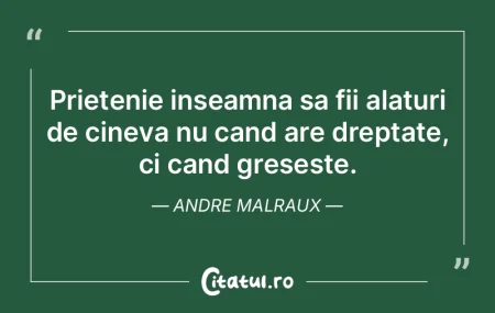 Prietenie inseamna sa fii alaturi de cin...