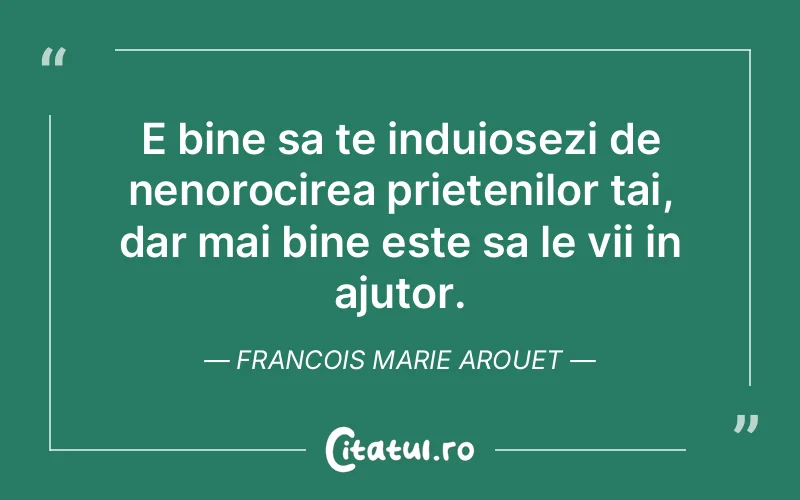 Citat Francois Marie Arouet - citate prietenie