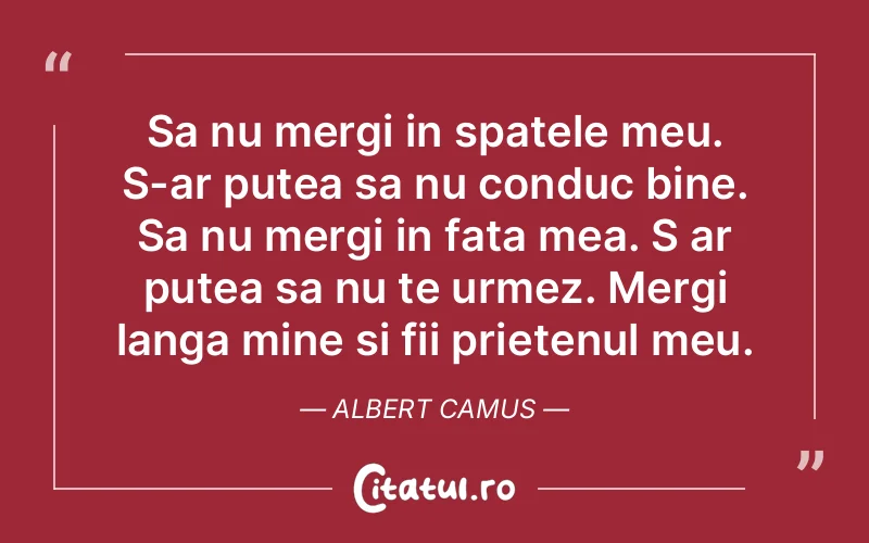 Citat Albert Camus - citate prietenie