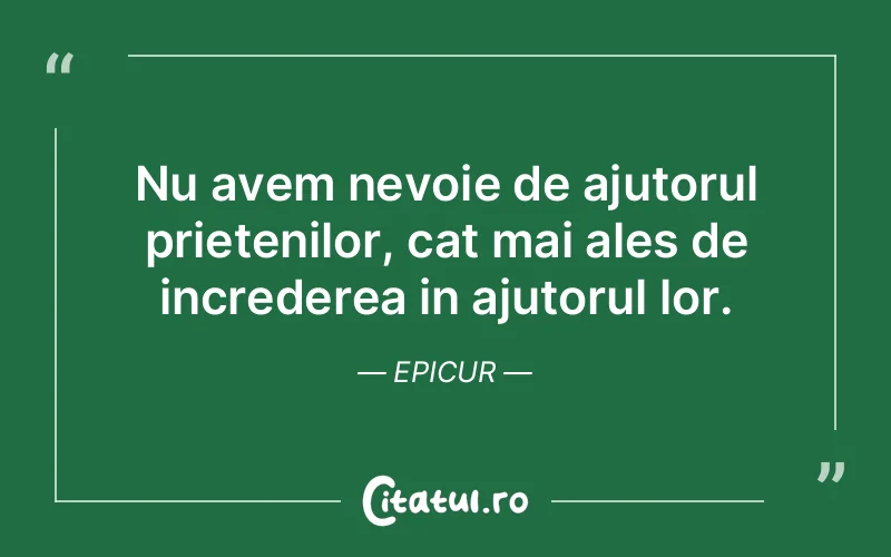 Citat Epicur - citate prietenie