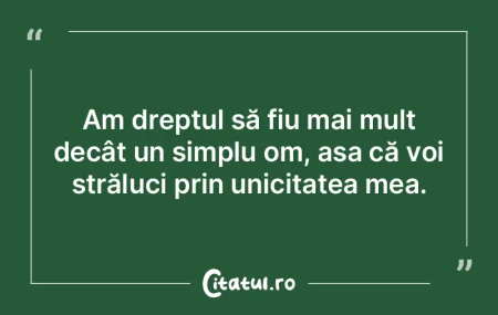 Am dreptul să fiu mai mult decât un si...