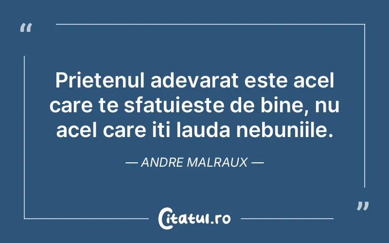 Citat Andre Malraux - citate prietenie