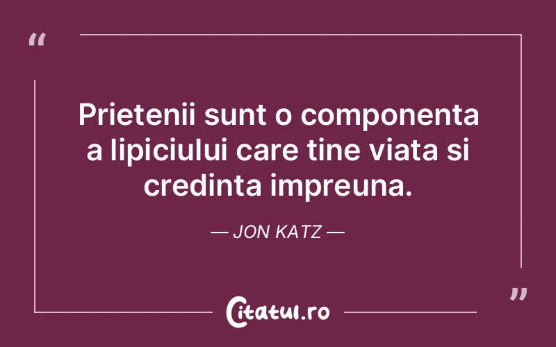 Citat Jon Katz - citate prietenie