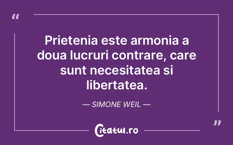 Citat Simone Weil - citate prietenie