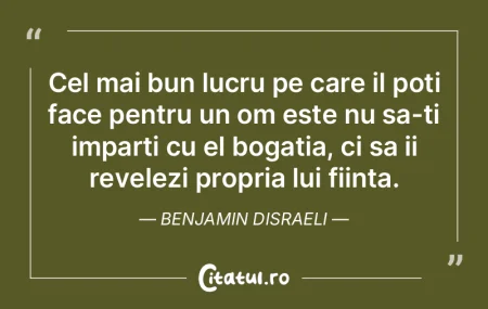 Cel mai bun lucru pe care il poti face p...