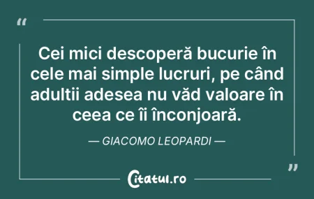 Cei mici descoperă bucurie în cele mai...