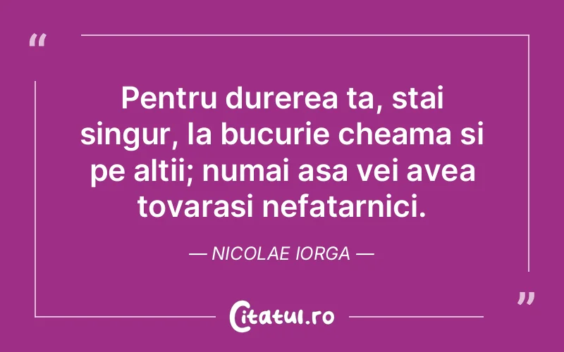 Citat Nicolae Iorga - citate prietenie