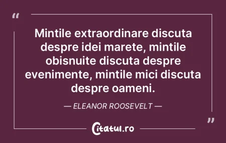 Mintile extraordinare discuta despre ide...