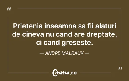 Prietenia inseamna sa fii alaturi de cin...