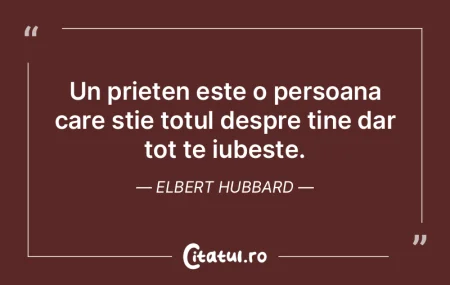 Un prieten este o persoana care stie tot...