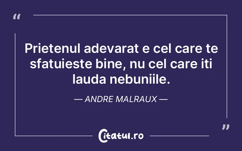 Citat Andre Malraux - citate prietenie