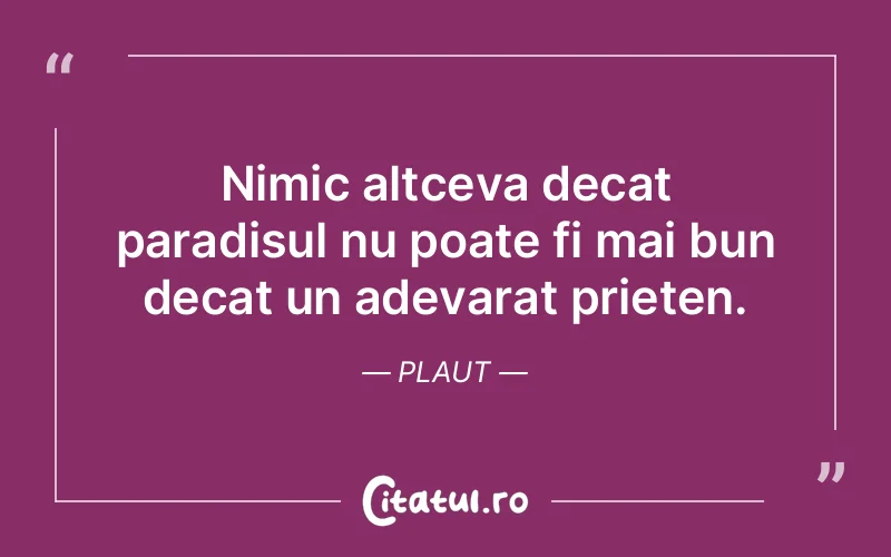 Citat Plaut - citate prietenie