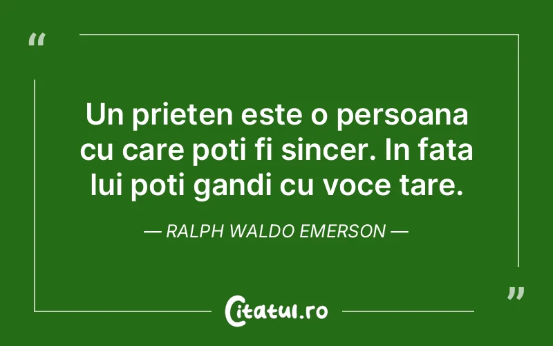 Citat Ralph Waldo Emerson - citate prietenie