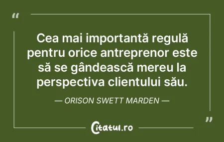 Cea mai importantă regulă pentru orice...