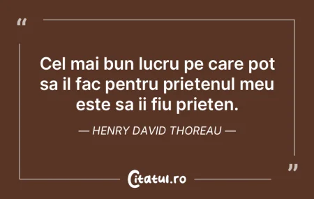 Cel mai bun lucru pe care pot sa il fac ...