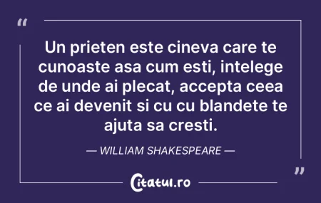 Un prieten este cineva care te cunoaste ...