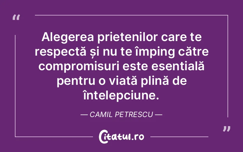Citat Camil Petrescu - citate prietenie