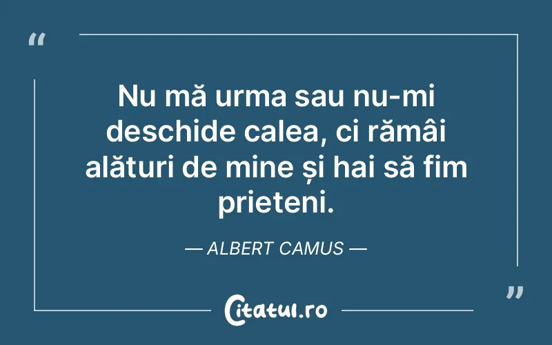 Citat Albert Camus - citate prietenie