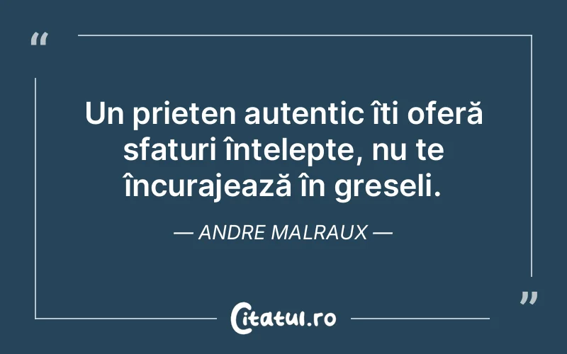 Citat Andre Malraux - citate prietenie