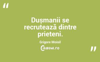 Dușmanii se recrutează dintre prieteni. Grigore Moisil...