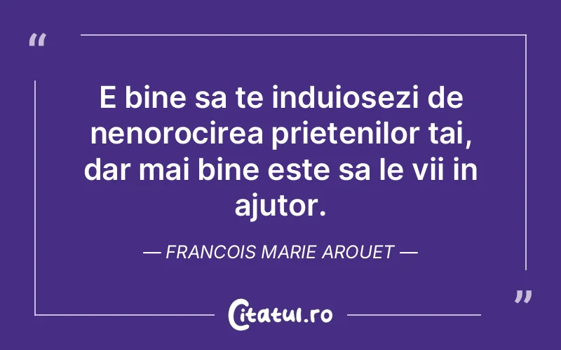 Citat Francois Marie Arouet - citate prietenie