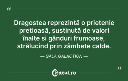 Dragostea reprezintă o prietenie preți...