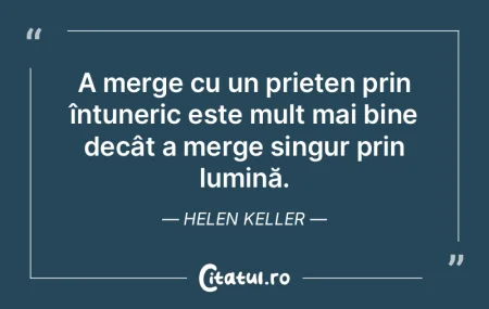  A merge cu un prieten prin întuneric e...