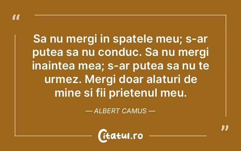 Citat Albert Camus - citate prietenie