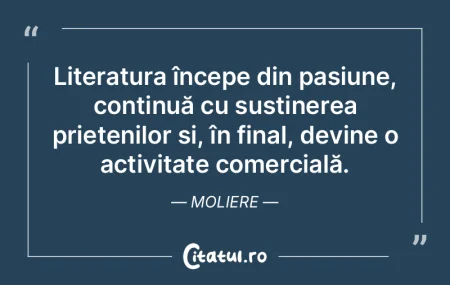 Literatura începe din pasiune, continu�...