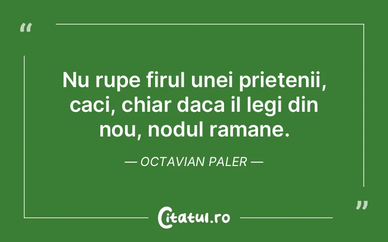 Citat Octavian Paler - citate prietenie