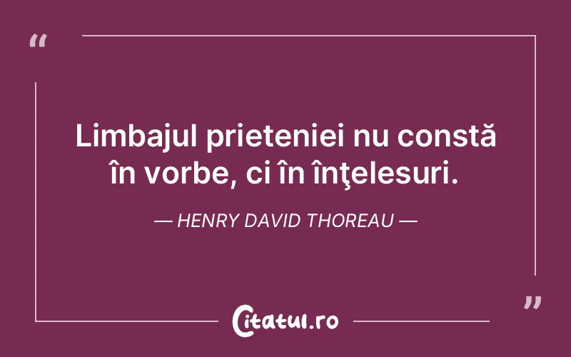 Citat Henry David Thoreau - citate prietenie