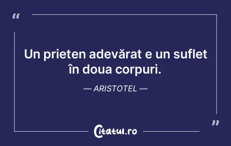 Un prieten adevărat e un suflet în dou...